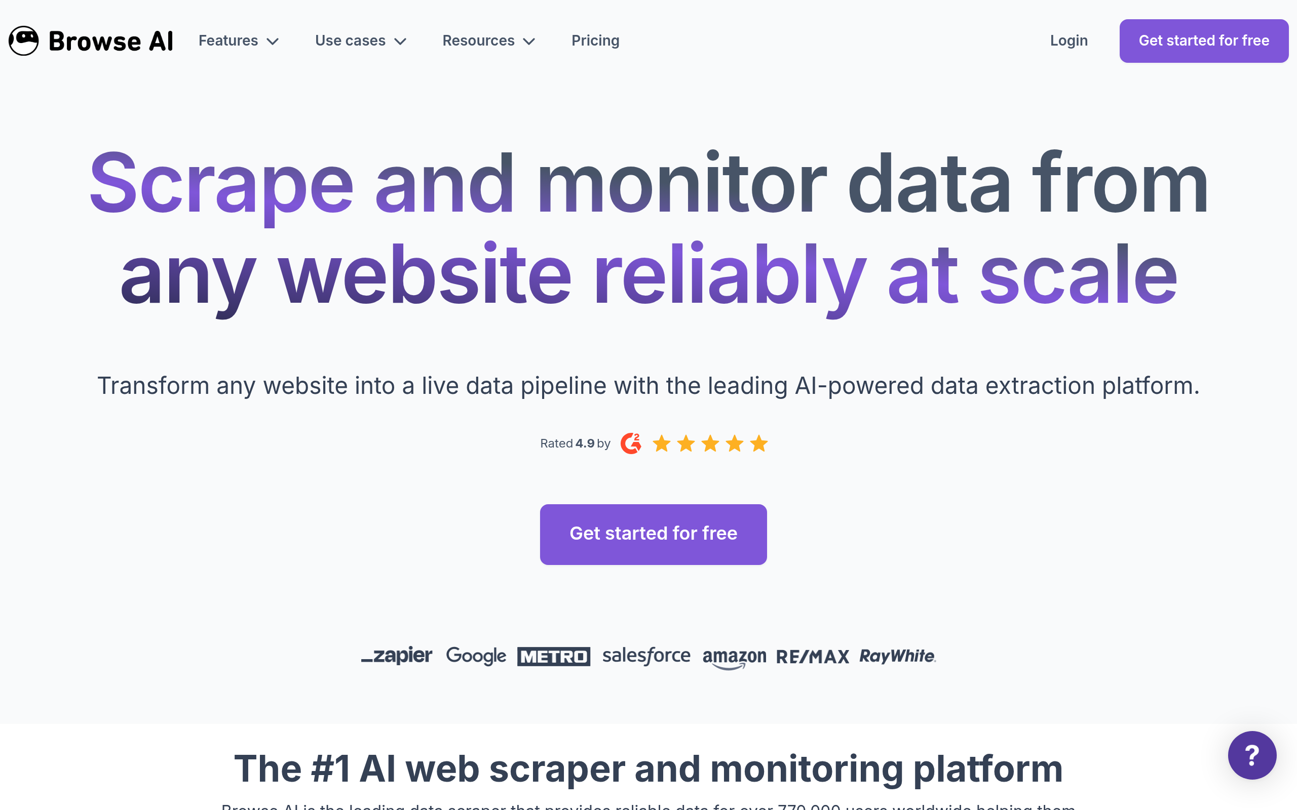 Скриншот интерфейса Browse AI